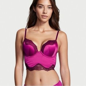 Victoria's Secret Lace Trim Corset Bra Bombshell Very Sexy 32B